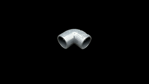 Dunkelgrauer PVC-Winkel 20 mm Rohrverbindung