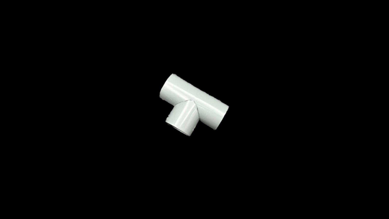 PVC-U T-Stück 90° 3x Klebemuffe Grau