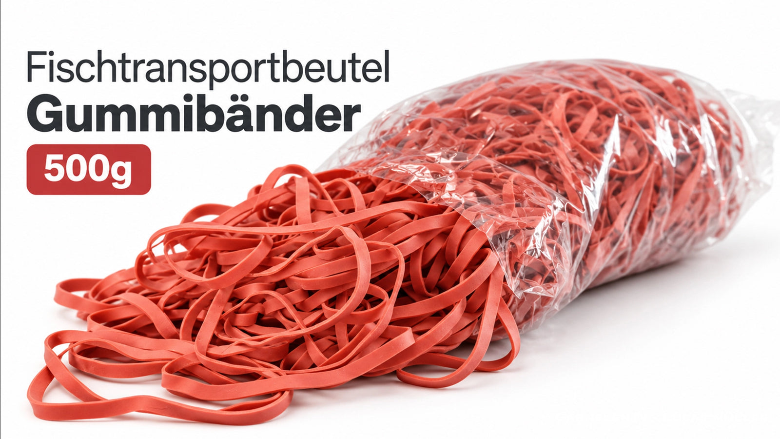 Zierfisch Transport Gummibänder Gummiringe 500 g