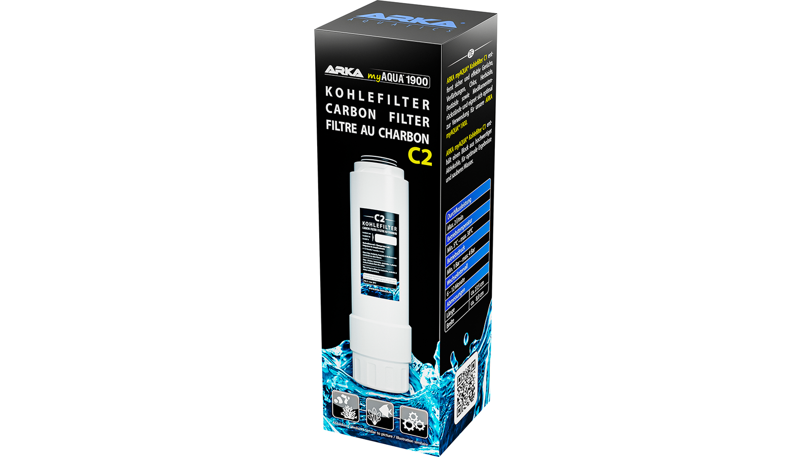 ARKA myAqua 1900 Kohlefilter C2 für sauberes Wasser