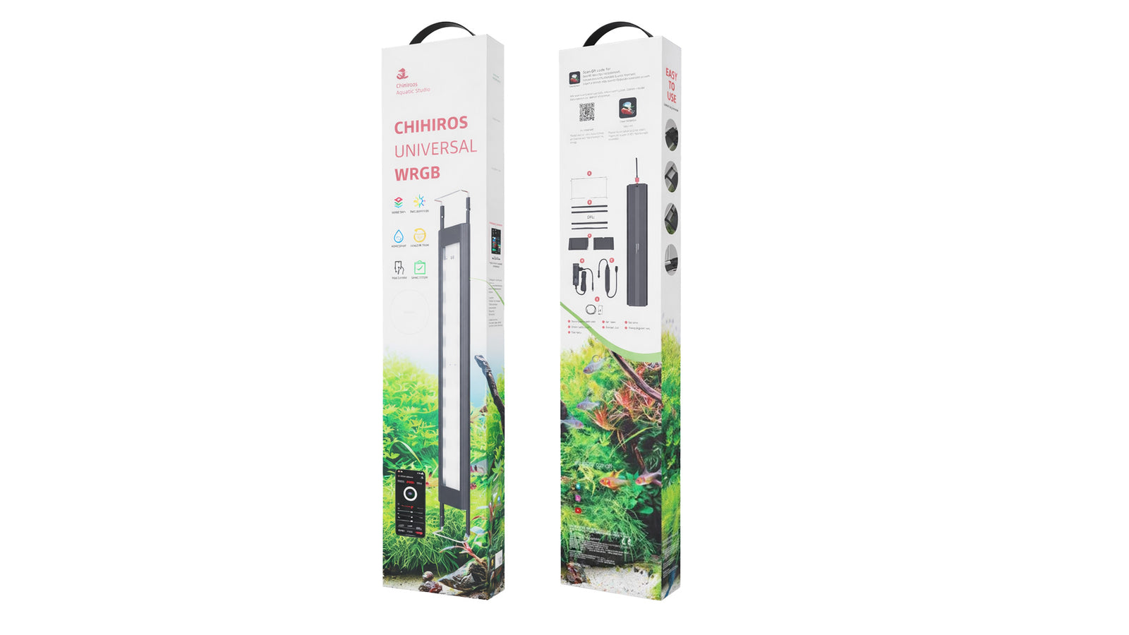 Chihiros Universal WRGB inkl. Controller Verpackung von vorne und hinten