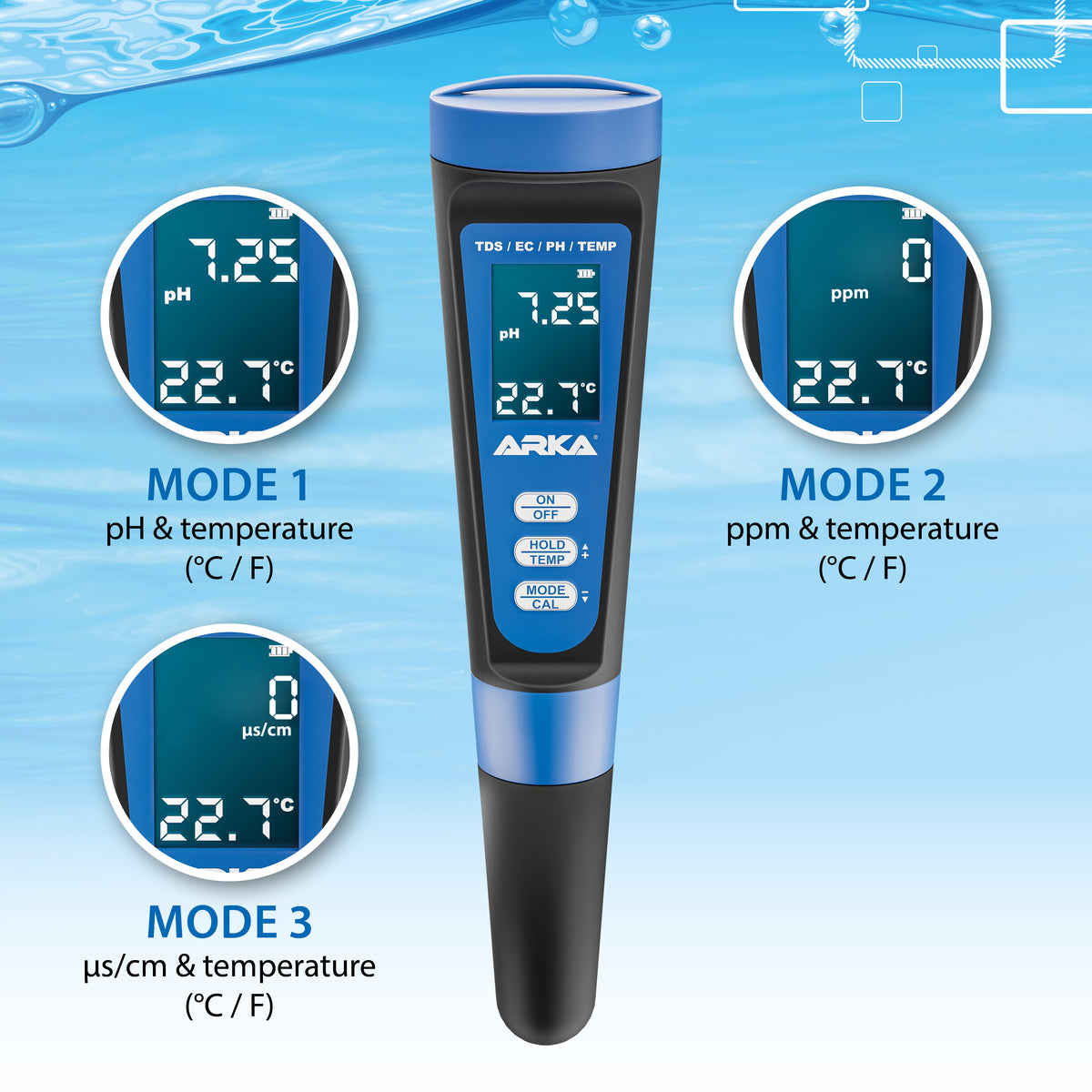 ARKA myAQUA Wasseranalysegerät für pH und TDS