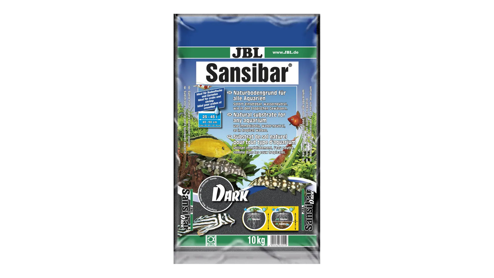 JBL Sansibar Dark schwarzer Bodengrund für Aquarien