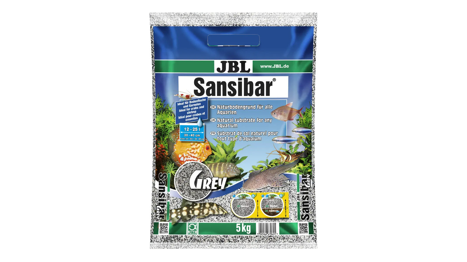 JBL Sansibar Grey feiner Sandboden für Aquarien