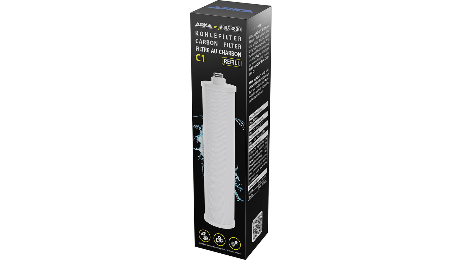 ARKA myAQUA 3800 Kohlefilter C1 REFILL - Innenkartusche