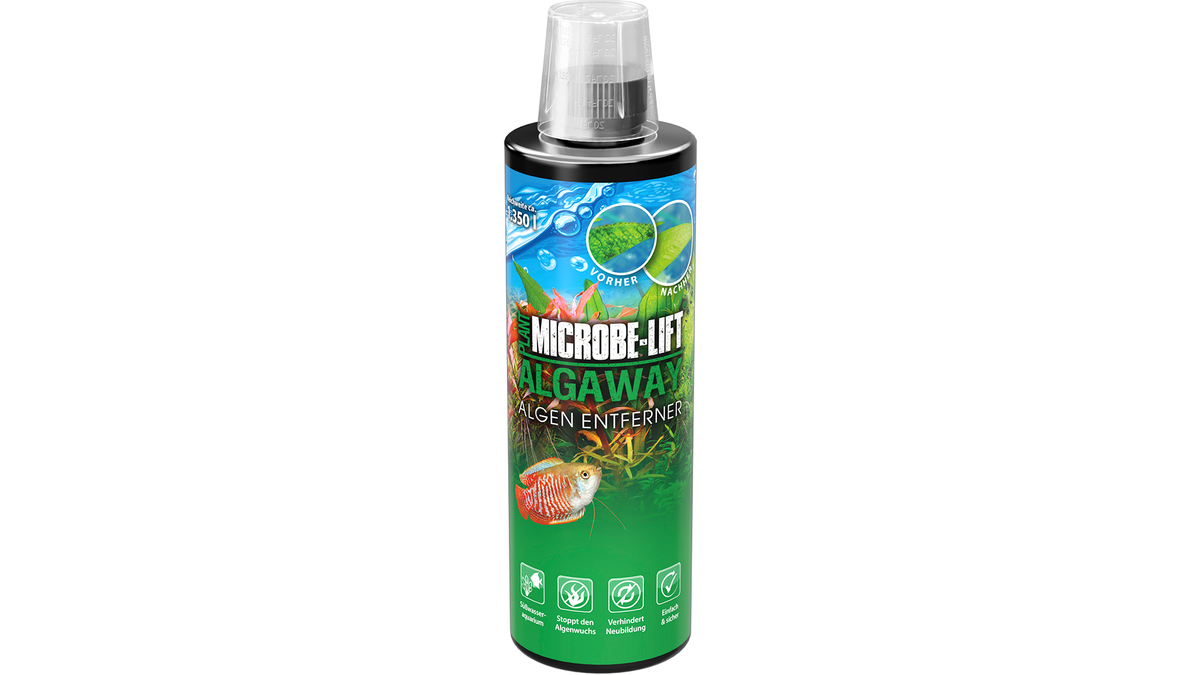 Microbe-Lift Algaway Anwendung in Süßwasseraquarien