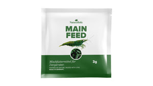 NatureHolic Garnelenfutter Probierpaket mit Mainfeed, Proteinfeed und Mineralfeed Probepackungen