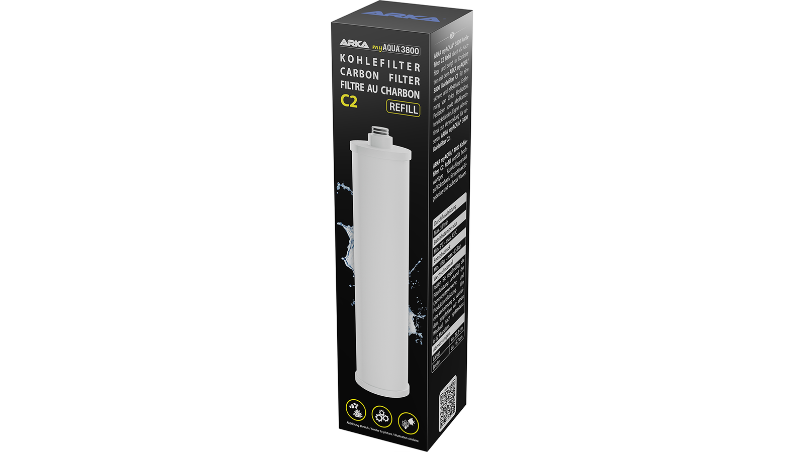 ARKA myAQUA 3800 Kohlefilter C2 REFILL - Innenkartusche