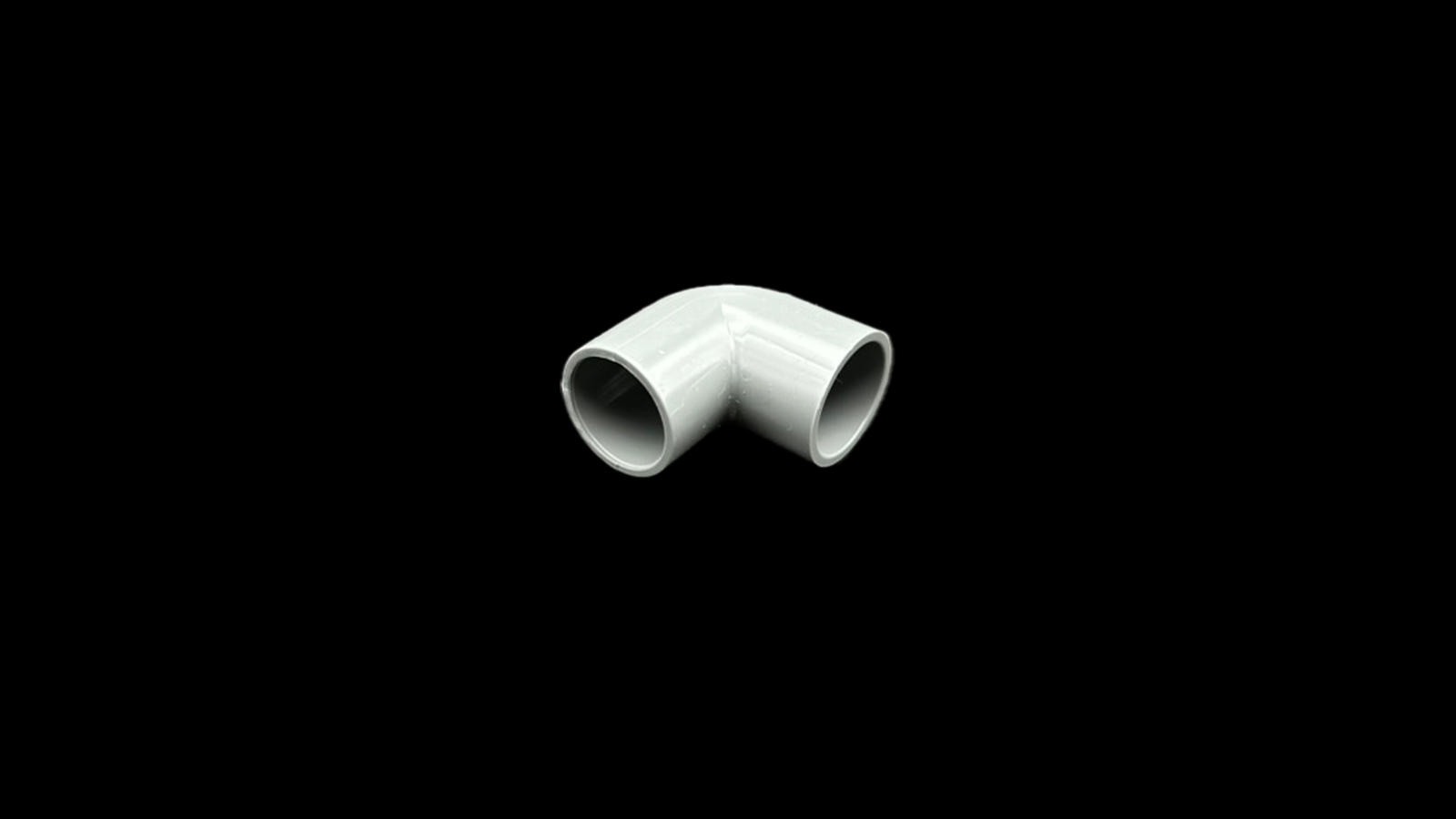 PVC-Winkel 90° mit Klebemuffen 20 mm Grau für Rohrverbindungen