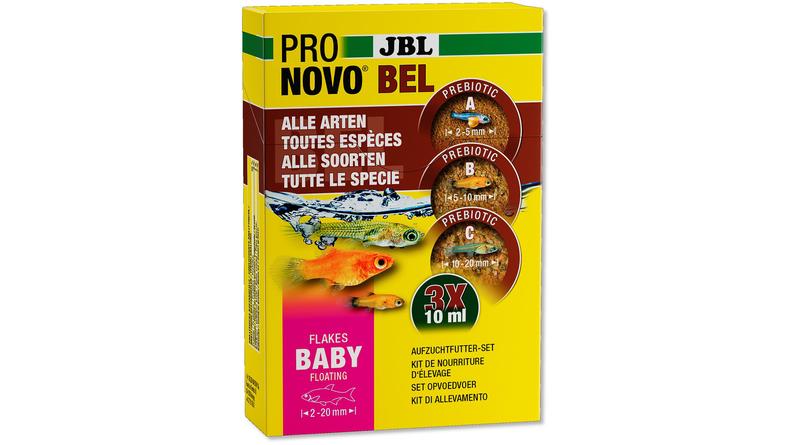 JBL PRONOVO BEL FLAKES BABY – Aufzuchtfutter für lebendgebärende Jungfische
