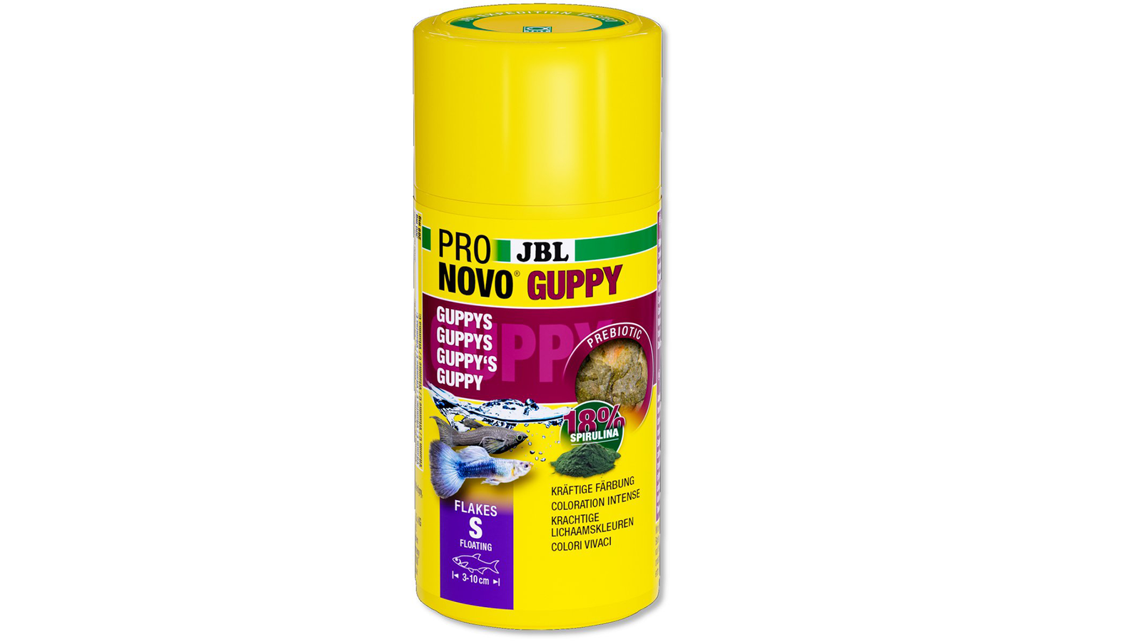 JBL PRONOVO Guppy Flakes S 100ml – Flockenfutter für Aquarienfische.