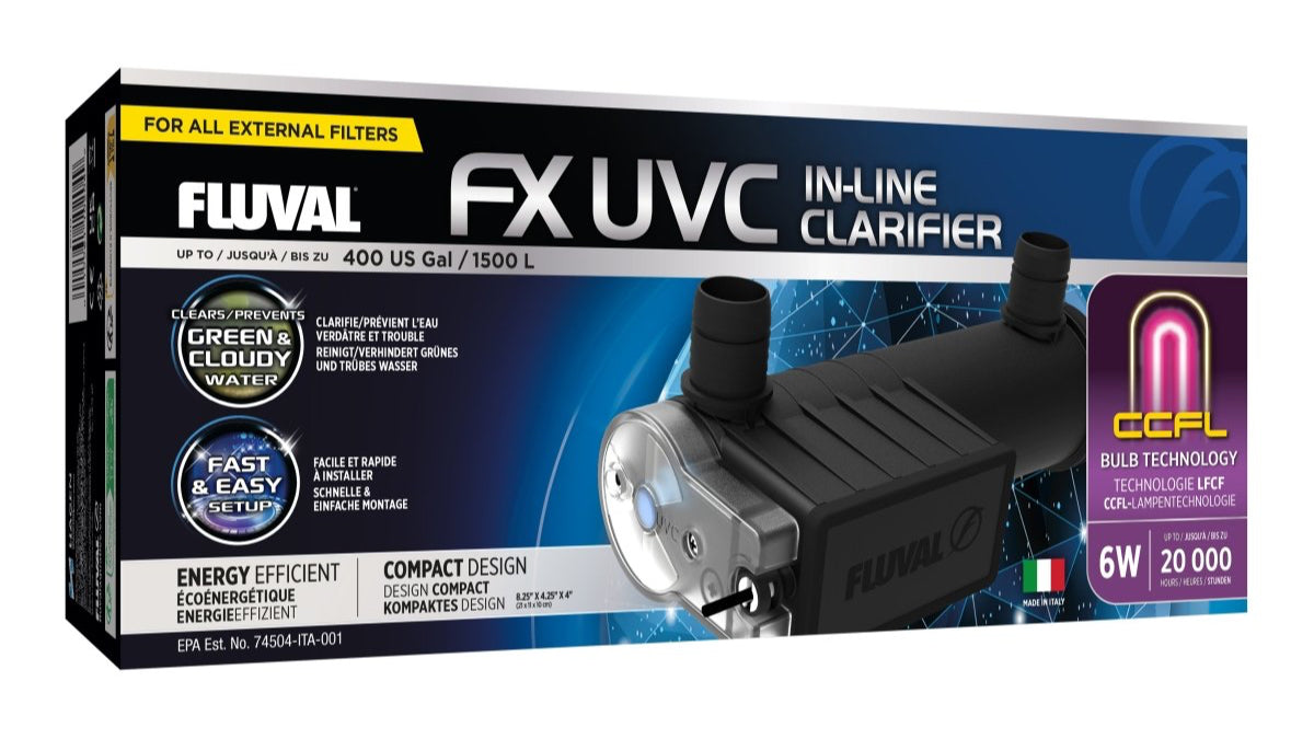 Fluval FX UVC In Line Clarifie - CFFL Technologie - GarnelenTv-Shop

Fluval FX UVC In Line Clarifier – Für klares Aquariumwasser

