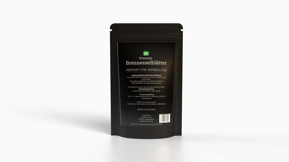 Garnelenfutter mit Brennnessel