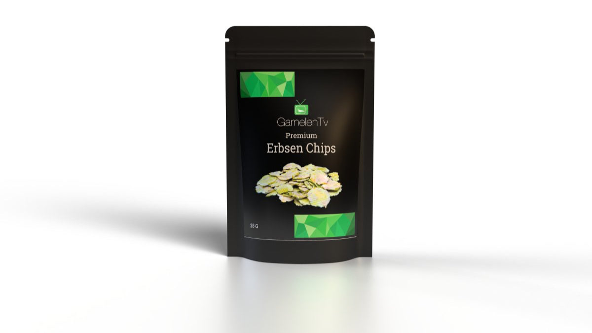 Premium Erbsen Chips 25g von GarnelenTv für Garnelen, Schnecken und Krebse.