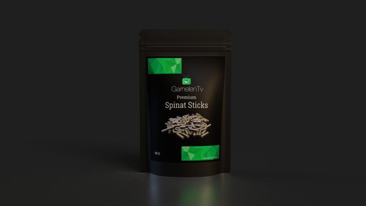 Premium Spinat Sticks 50g - GarnelenTv-Shop

Premium Spinat Sticks 50g in der Verpackung

